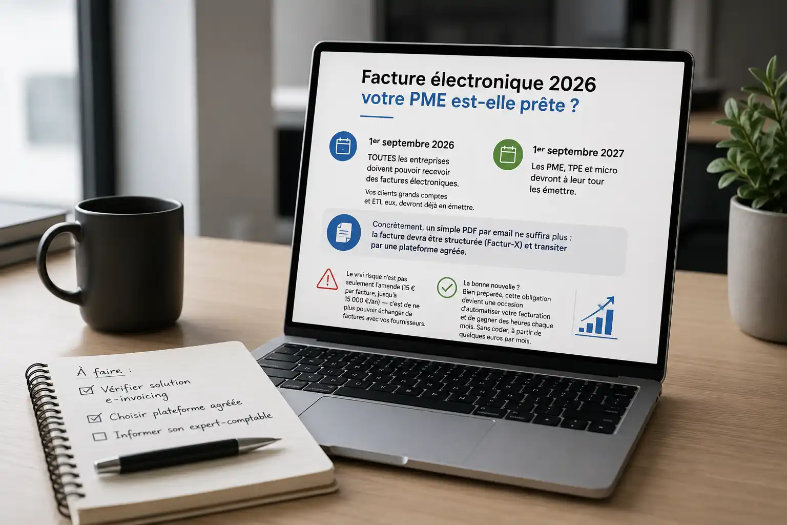 Facture électronique 2026 : ce que votre PME doit faire avant le 1er septembre